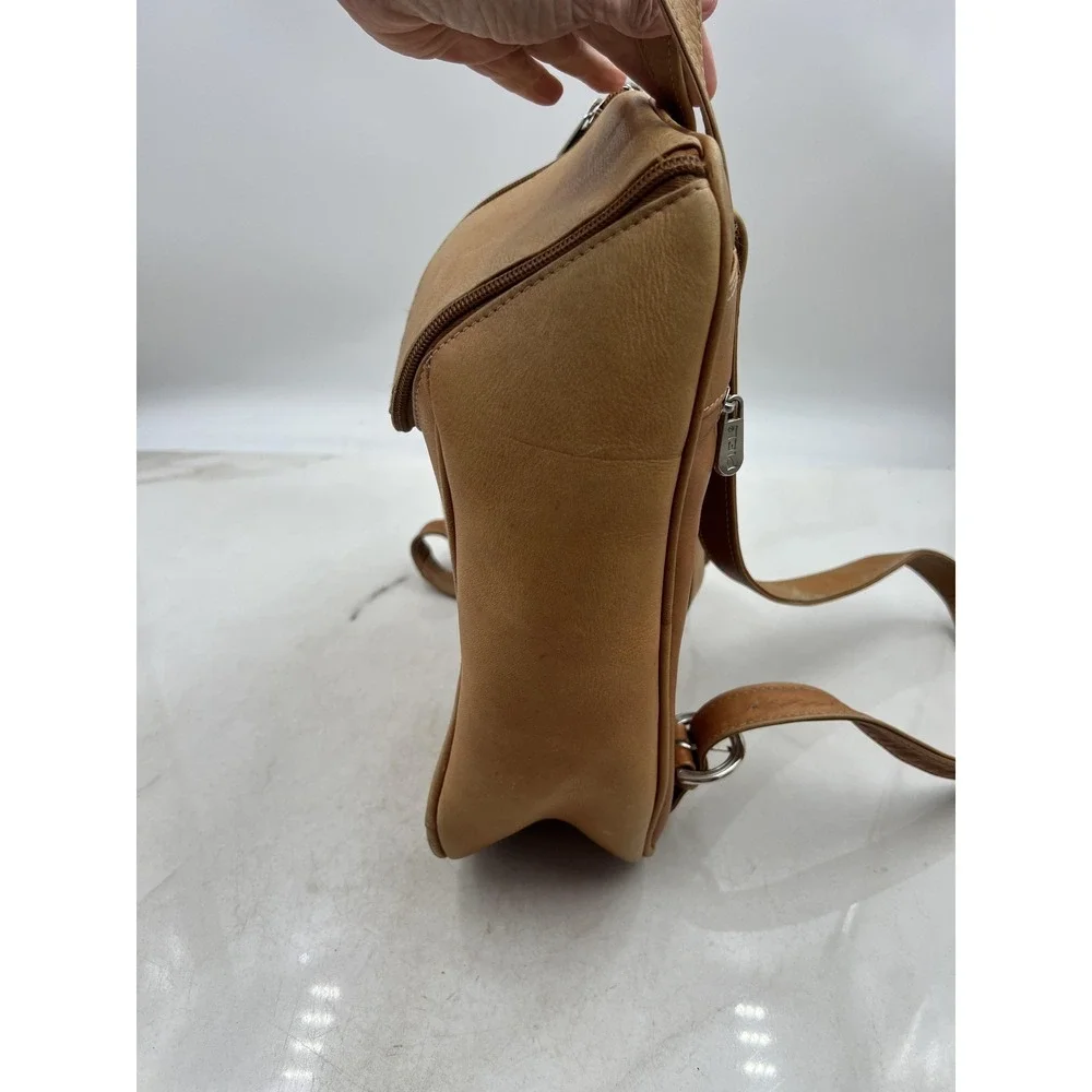 Piel Leather Backpack Purse Women's Tan Handmade in Columbia Genuine Leather